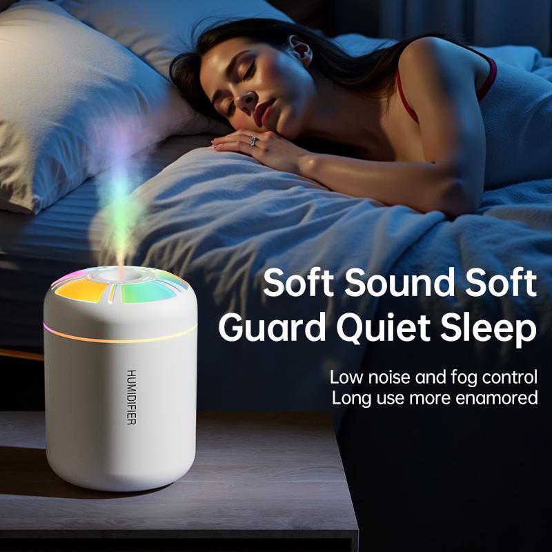 Portable Mini Air Humidifier Aroma Essential Oil Diffuser for Home Car Aromatherapy 180ML Aroma Humidifier with LED Color Lamp