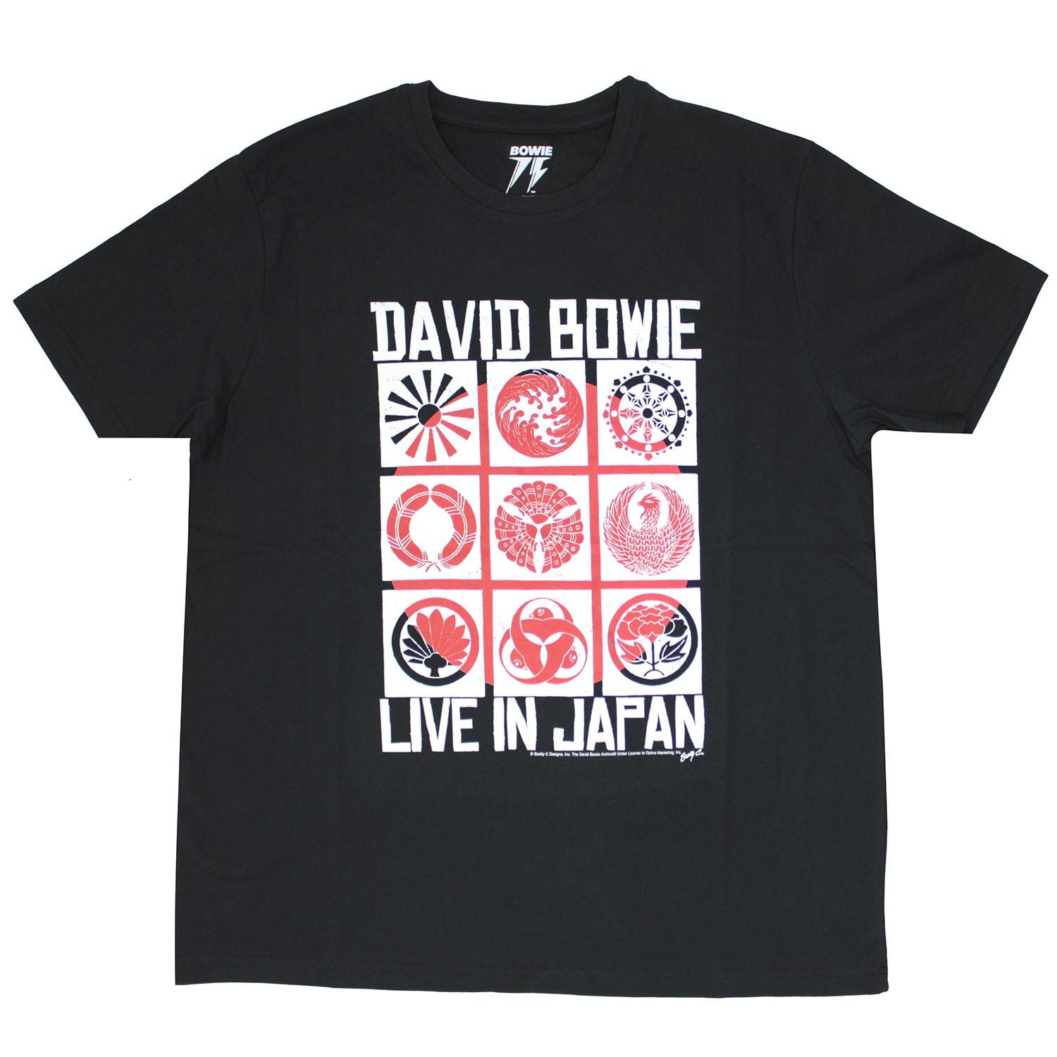 Men s David Bowie Live In Japan T-shirt X-Large Black L