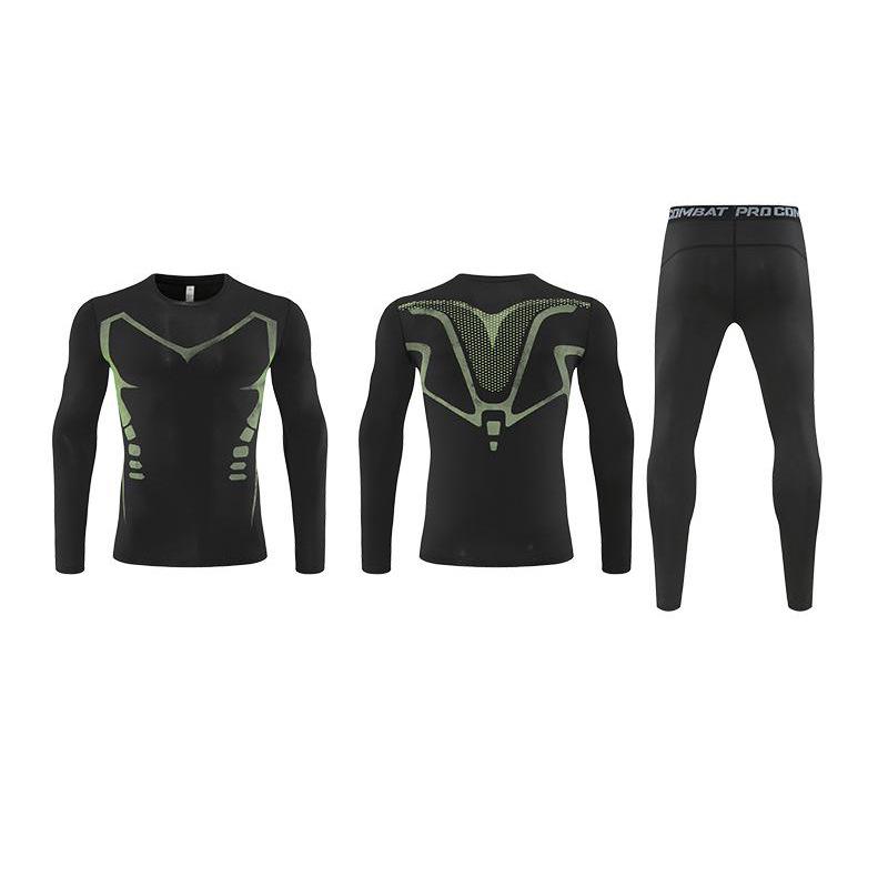 High Elasticity Quick Dry Sports Set for Kids & Adults - Printed Leotard, Base Layer for Basketball & Football Training Fitness.