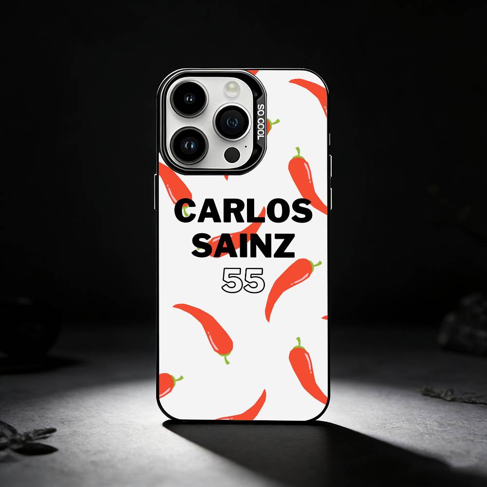 55 Chili C-Carlos S-Sainz Phone Case For iPhone 17,16,15,14,13,12,11 Plus,Pro Max,XS,Colored silver phone case