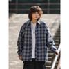 2024 Letter Long Sleeve Shirt Japanese Hong Kong Style Ins Loose Shirt Boys Summer Trendy Versatile Casual Coat