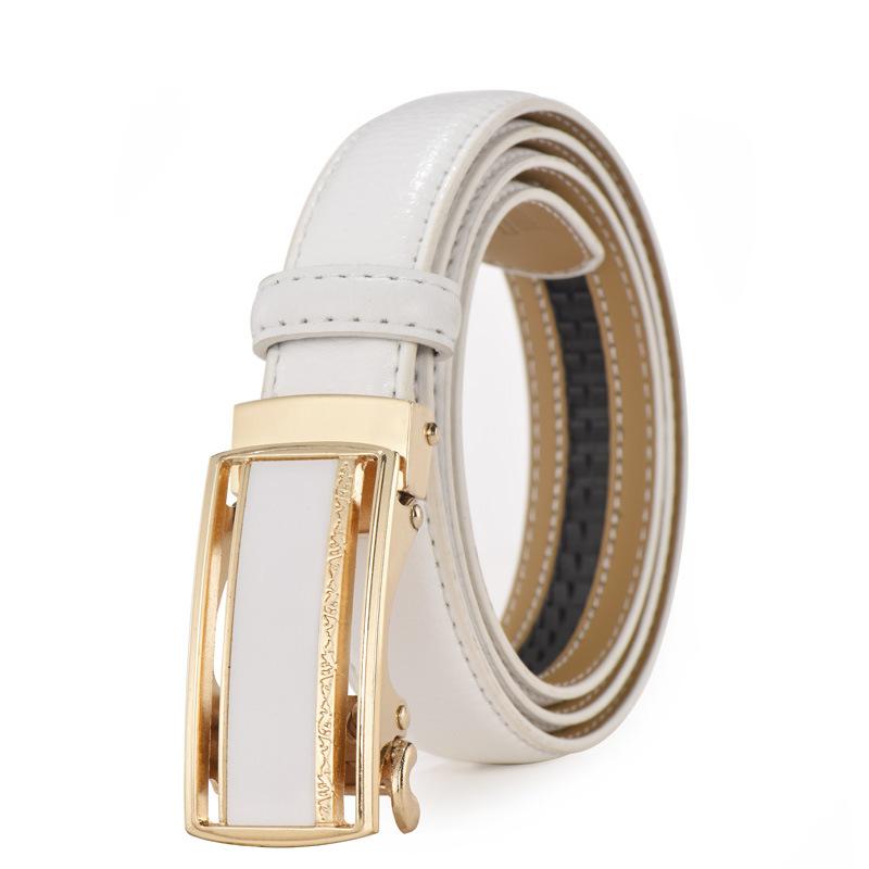 

Модные женские ремни с автоматической пряжкой, без отверстий, кожаный ремень с застежкой-храповиком для джинсов, брюк, женских платьев, джинсов