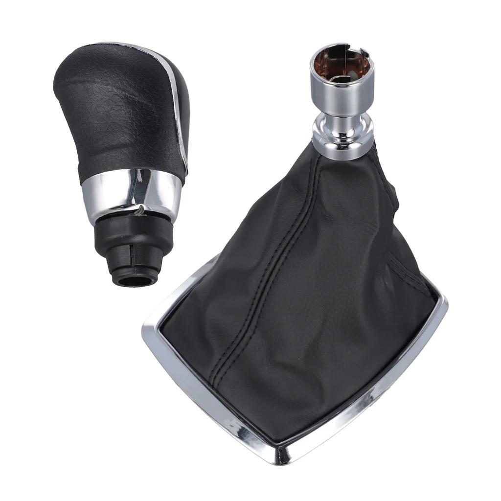 Car Manual 6 Speed Gear Knob Shift For  2008-2012 For FORD For C-MAX 2008-2010 Gear Shift Gaiter Chrome Bezel