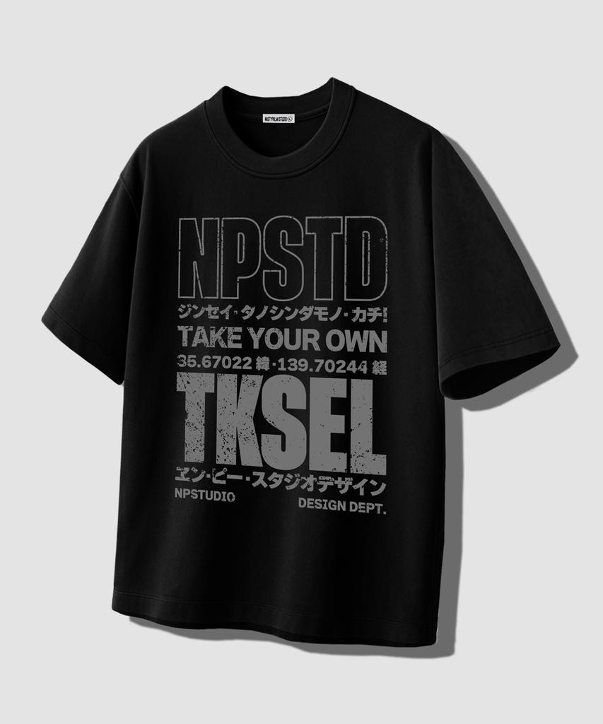 NP STUDIO [2Pack] Npsd Tksel Logo Oversized T-Shirt 2 Colors