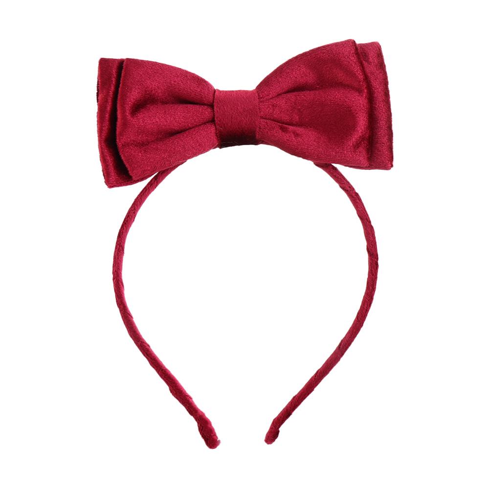 For Girls Non-slip Cloth Korean Hair Accessories Sweet Decoration Velvet Bow Hair Band Children Hair Band Princess Hair Hoop