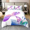 Pink Mermaid Bedding Set Comforter Twin for Kids, Glow In The Dark Mermaid Bedding Sets with Decor Pillow,3 Pieces Girls Bed Set