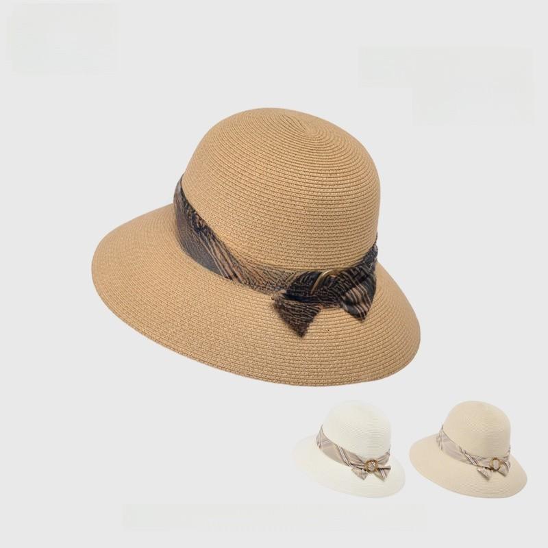 Summer Straw Sun Hat With Large Brim For Women Sun Protection Stylish Beach Accessory