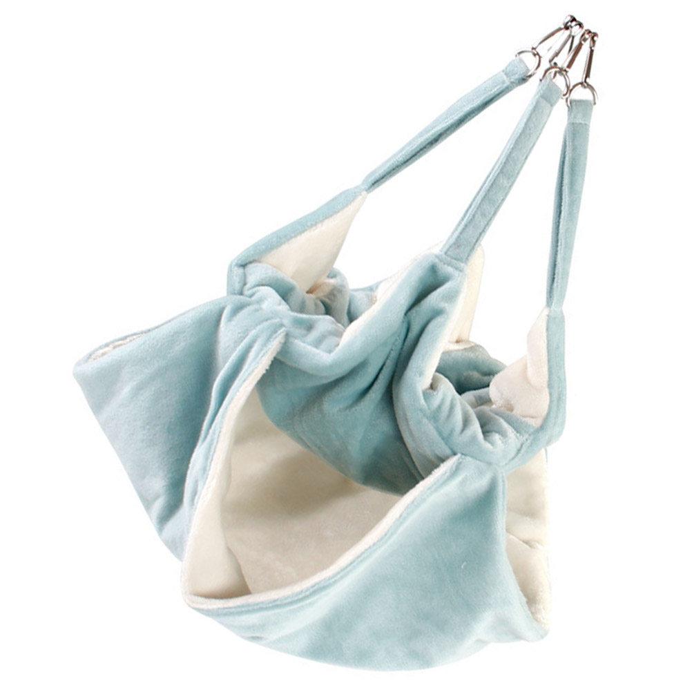 

Hamster Hammock Double Layers Flannel Pet Warm Hammock Nest Bed Swing for Rats Gerbils and Small Climbing Pets Winter Gift S