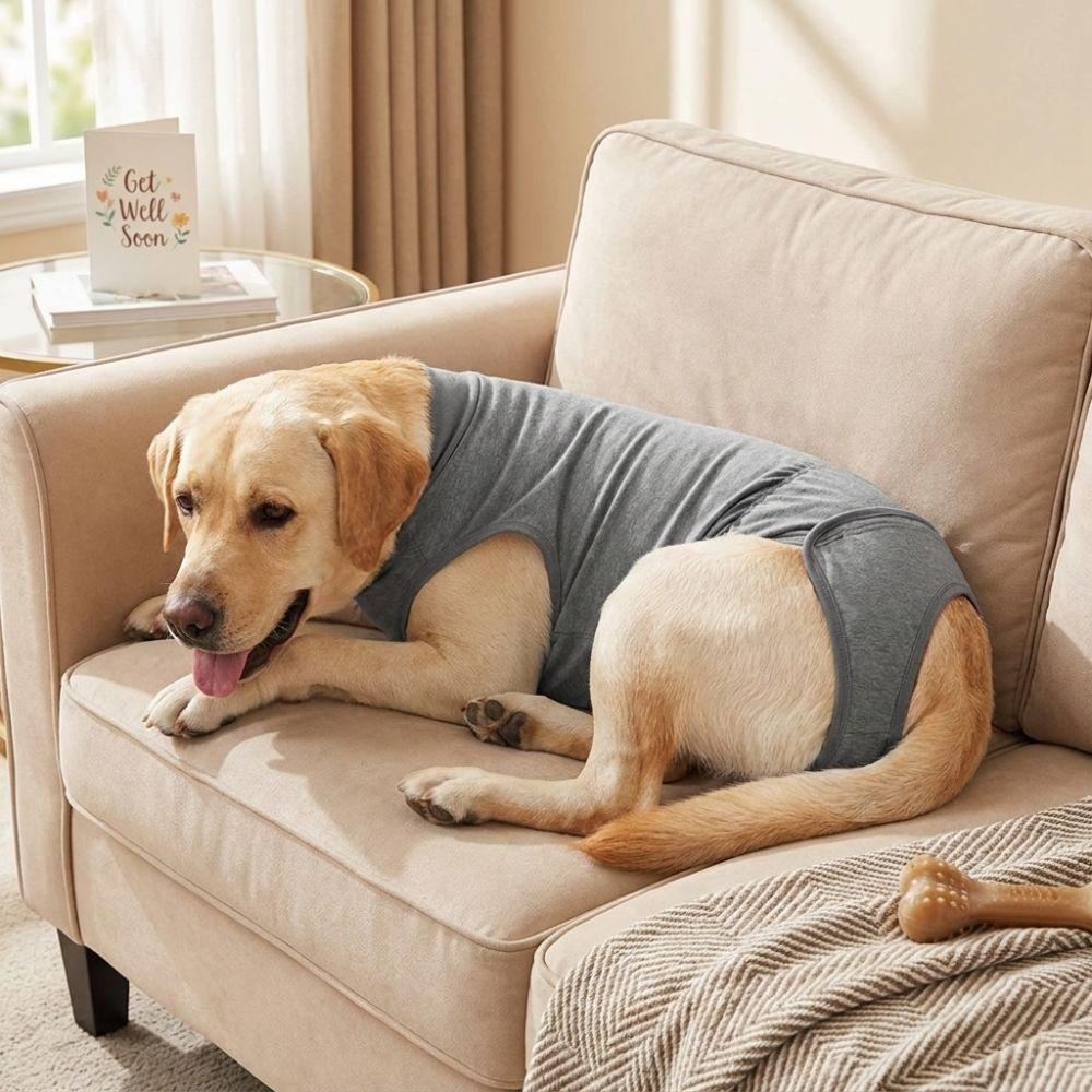 Adjustable Dog Anti Licking Shirt Soft Breathable Pet Recovery Clothes Recovery Period