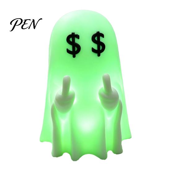 Small Flat Surface Decor Halloween Ghost Figurine, 3D Printed Cute Rock Statue, Mini Sculpture Funny Coffee Table Centerpieces Shelf Mantel Ornaments