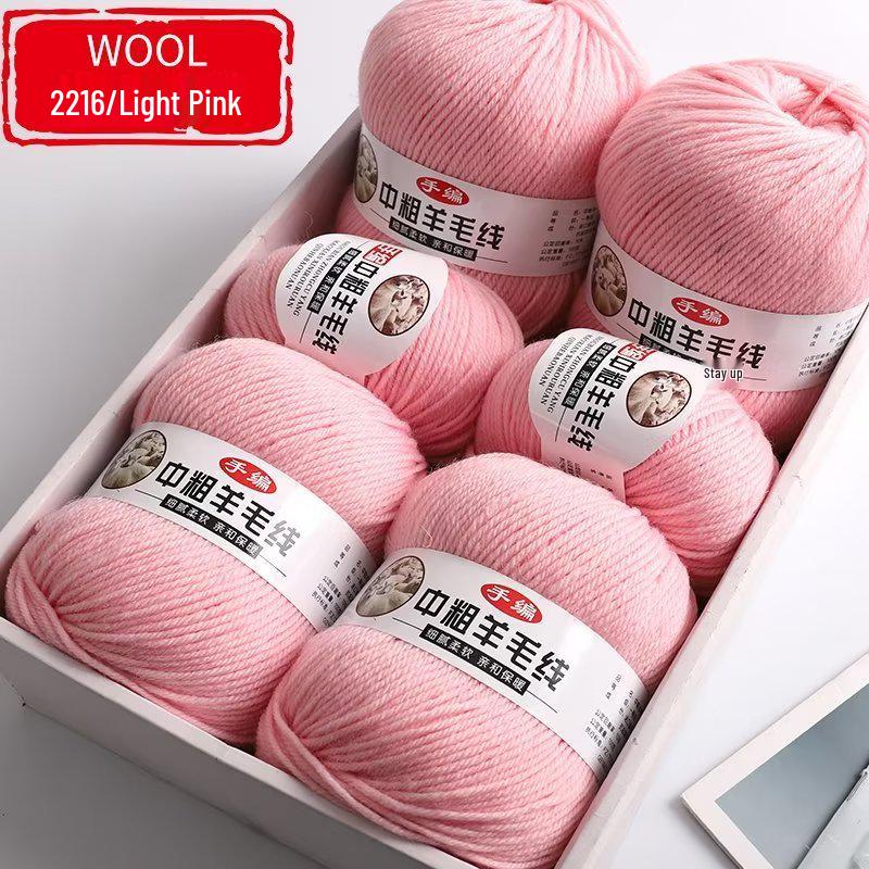 Medium-Thick Fuzzy Wool Yarn Balls for Handmade DIY Crochet & Knitting: Ideal for Scarves & Sweaters