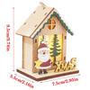 Wooden Christmas House Ornament Battery Power LED Lights Safe Flameless Decoration For Home Christmas Tree Party Crafts