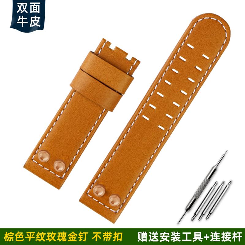For Hamilton Khaki Field H78646733 H78626583 Metal Rivet Watchband 22 24mm Leisure Business Genuine Leather Watch Strap Bracelet