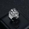 Huajie Men's Sword Templar Shield Classic Rings for Men Old Sliver Color Retro Party Gift Ring Accessories Trend