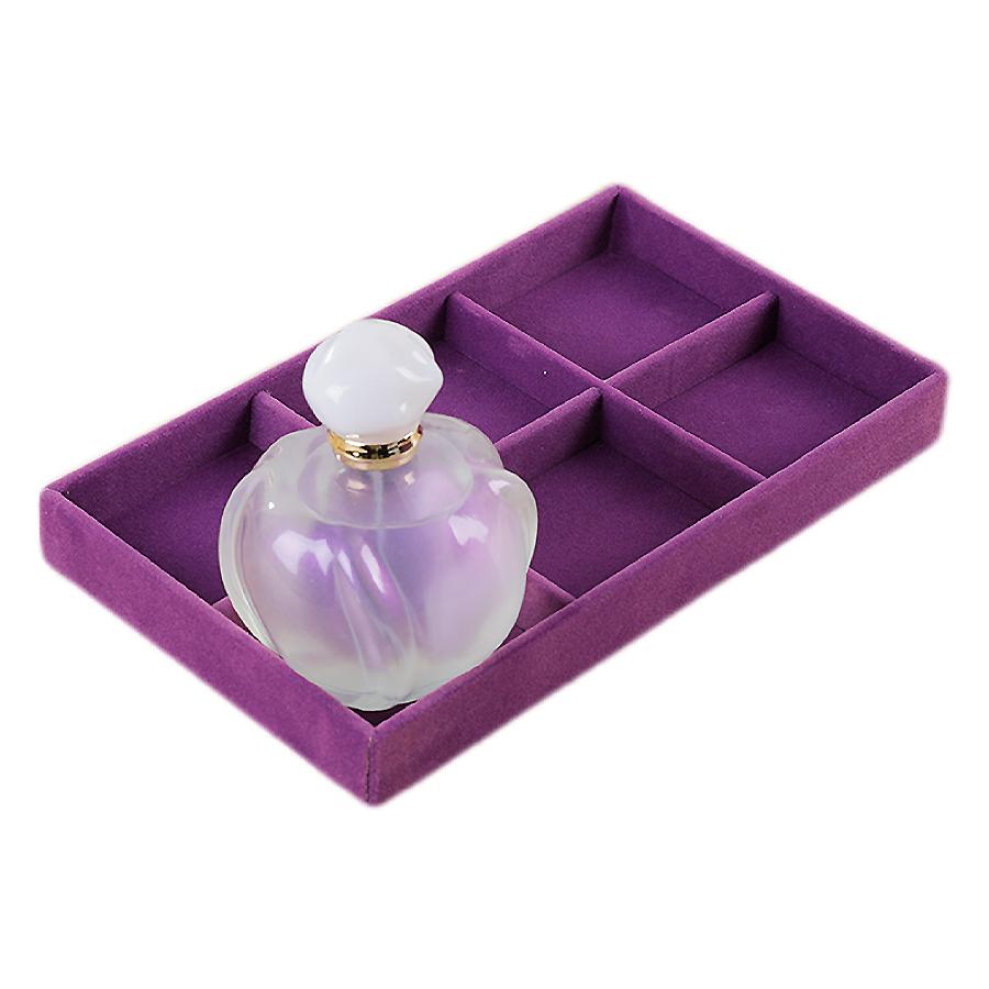 1PC, Flocking Jewelry Box Jewelry Tray, Color: Violet
