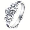Celtic Knot Heart Design Ring Fashion Simple Eternity Wedding Band Jewelry Gift For Women Birthday Valentine's Day Anniversary