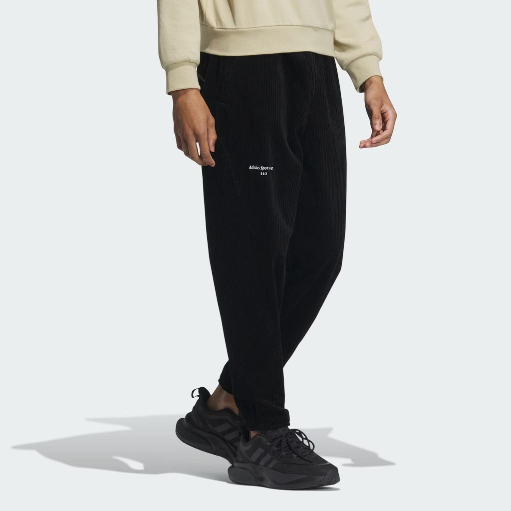 Adidas Lounge Knitted Sweatpants Men's Black Moderate Cuffed Pants IQ1363