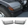 Carbon Fiber Look Front Wheel Eyebrow Lamp Cover Trim For Jeep Wrangler Jl 18-22