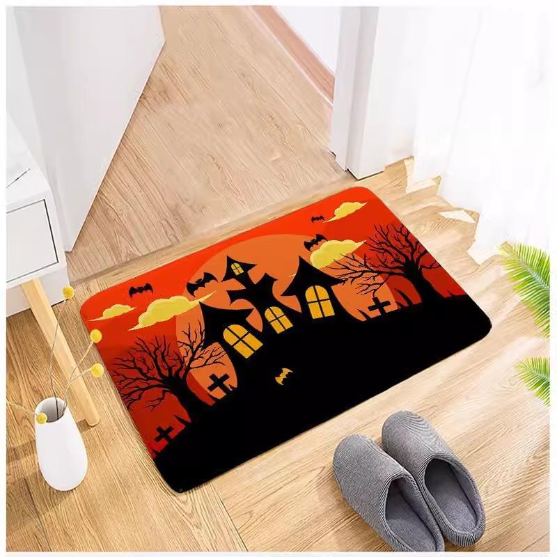 

Коврик для пола с рисунком ужасов на Хэллоуин, коврик для двери ресторана, коврик для двери для украшения дома, коврик для ванной комнаты и туалета 60X90CM(2X5.3FT