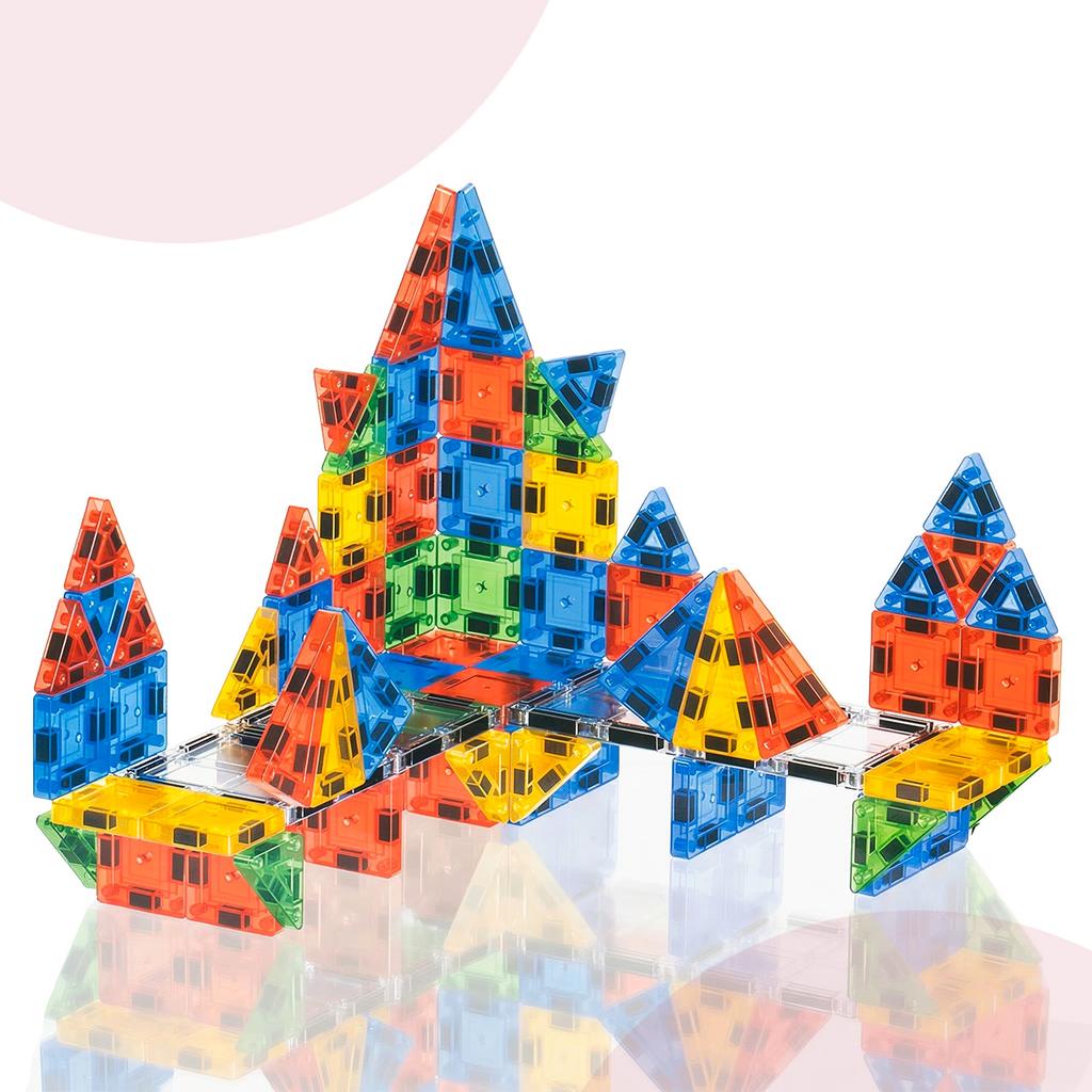 Malplay 76 Pcs Mini Magnetic Construction Blocks Creative Set