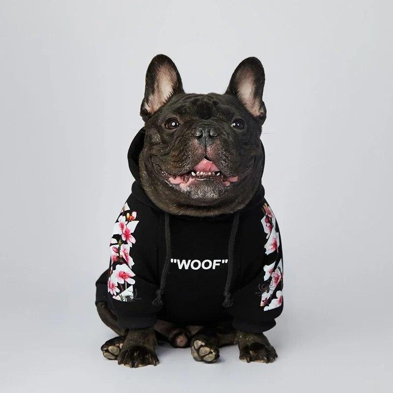 

Осенняя хлопковая одежда для собак для маленьких, средних и больших собак, одежда для домашних животных, модные толстовки с французским бульдогом для йорков M-4XL PC1802