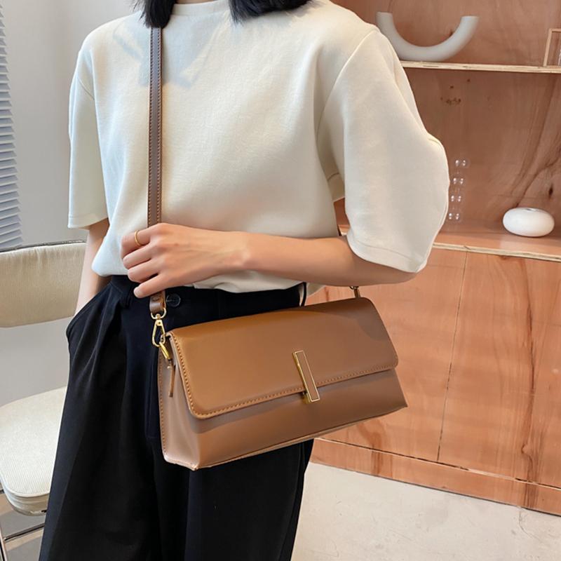 Fashion PU Leather Shoulder Bags New Korean Style Women Simple Messenger Bag Casual All-match Ladies Shoulder Bags