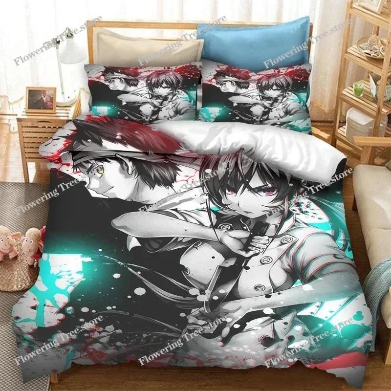 Anime Food Wars Shokugeki no Soma Ložní souprava Povlak na přikrývku Ložnicová přikrývka Jednolůžko Velikost King Přikrývka Domácí textil