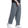 Adidas×CHARR FW22 Pure Color Flip-Cuff Pocket Detail Loose Knit Sports Pants Unisex Bottoms Blue HR3479