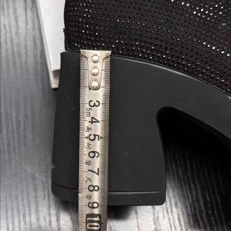 Crystal High Heels Ankle Boots for Women's Elegant Chunky Shoes  New Pumps Chelsea Boots Winter Luxury Party Mujer De Botas