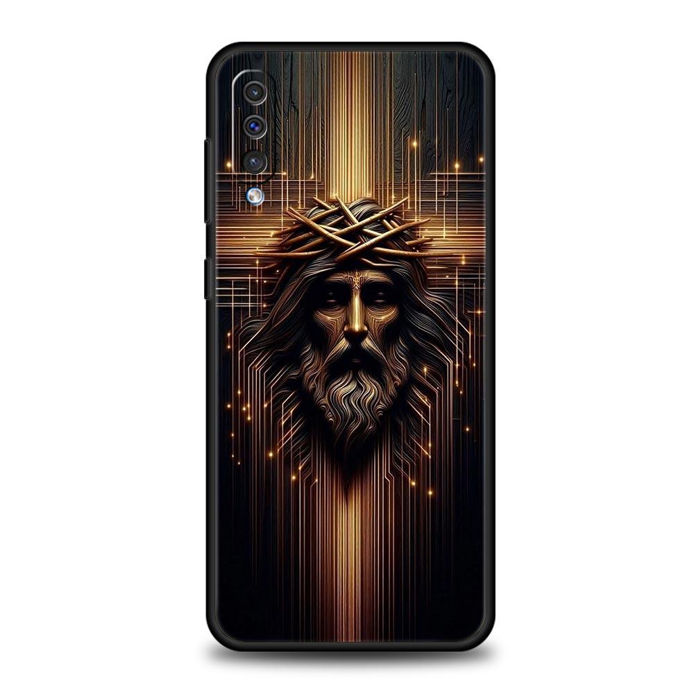 Cross Pattern Element Design Phone Case for Samsung Galaxy A56 A36 A26 A16 A34 A24 A42 A22 A20 A12 A40 A30 A10 5G Soft TPU Cover