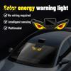 Vibration Activated Car Light Devil Eyes Solar Powered LED Dynamic Windshield Ambient Lamp USB-C Unique Rechargeable Vehicle with And Sensor Multiple