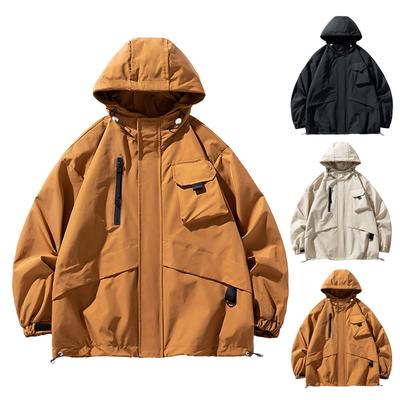 Autumn New Men's Jacket Functional Standing Collar Charge Coat Trendy Loose Jacket Work Coat