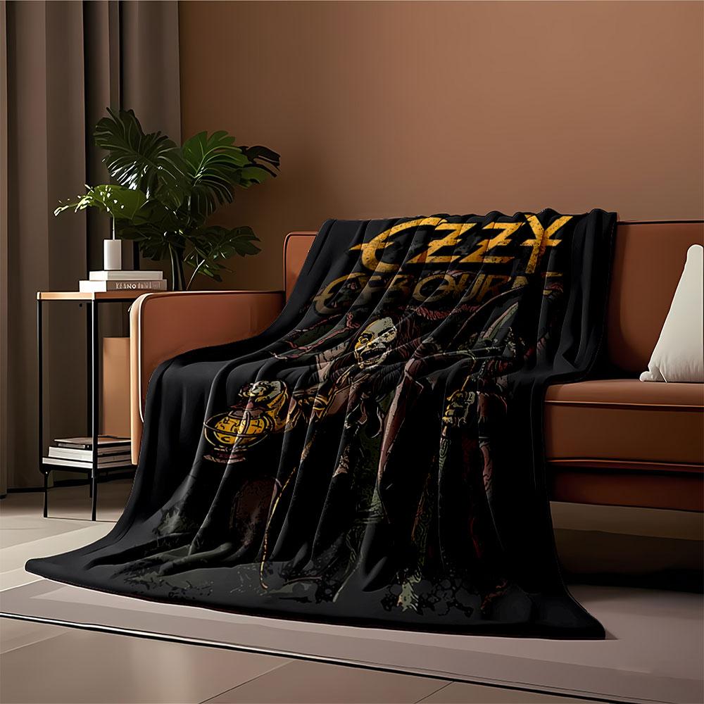 Ozzy Osbourne Gothic Kunstdecke für alle Jahreszeiten Decke Mittagspause Überwurf Geschenk