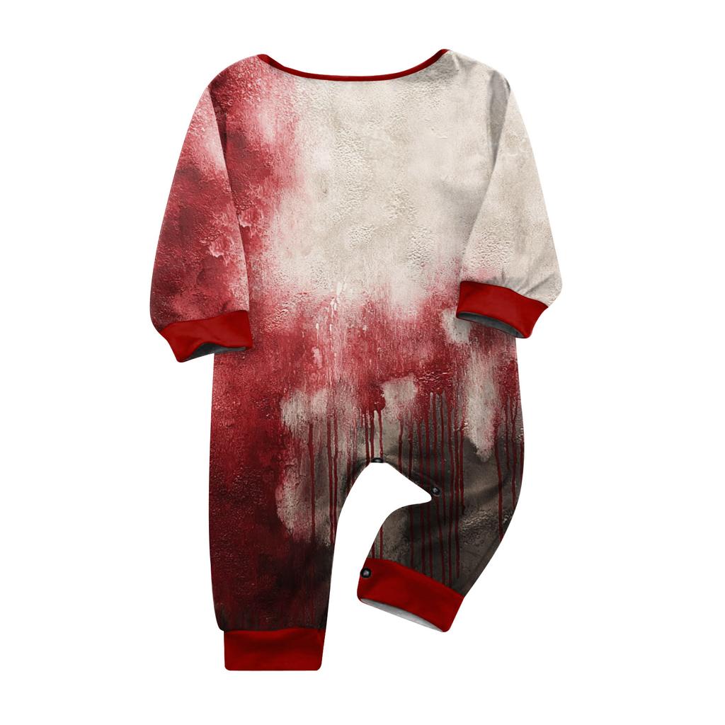 Halloween Family Matching Pajama Set Long Sleeve Top and Pants Comfortable Fit Soft Fabric Homewear Sleepwear for Adults and Kids