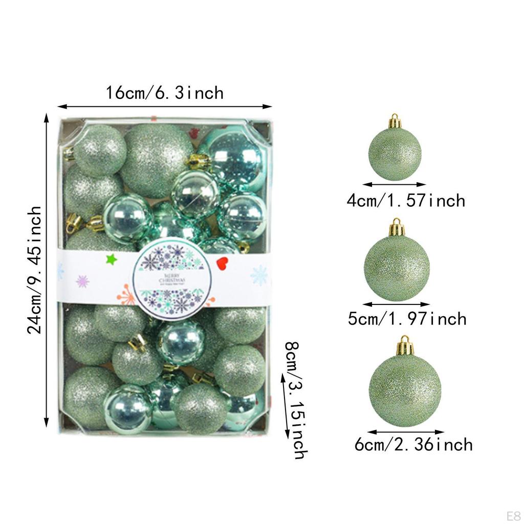 26 Pieces Christmas Ball Ornaments Decorative Baubles Holiday Hanging Balls Home Decor Shatterproof