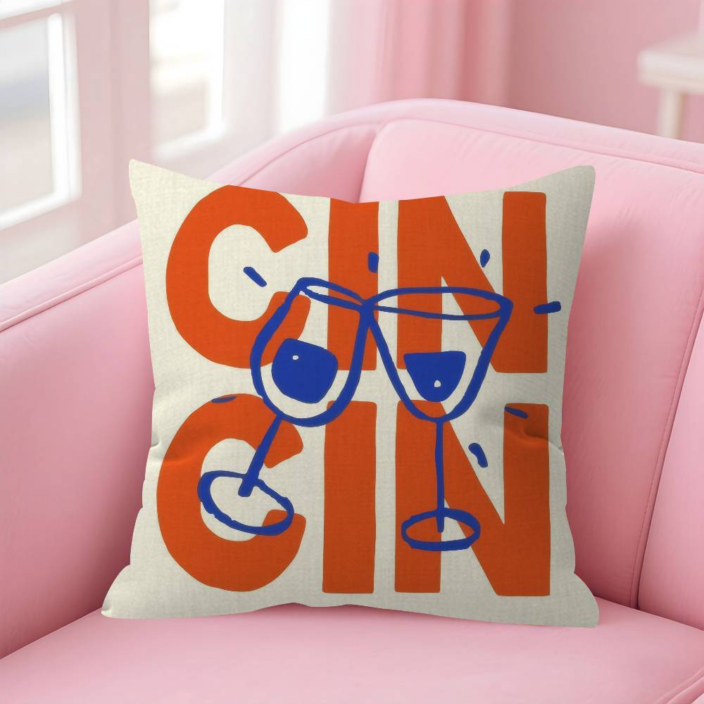 Anime AAperolS SSpritzS  Cushion Cover Car Throw Pillow Case For Sofa Car Christmas Gift