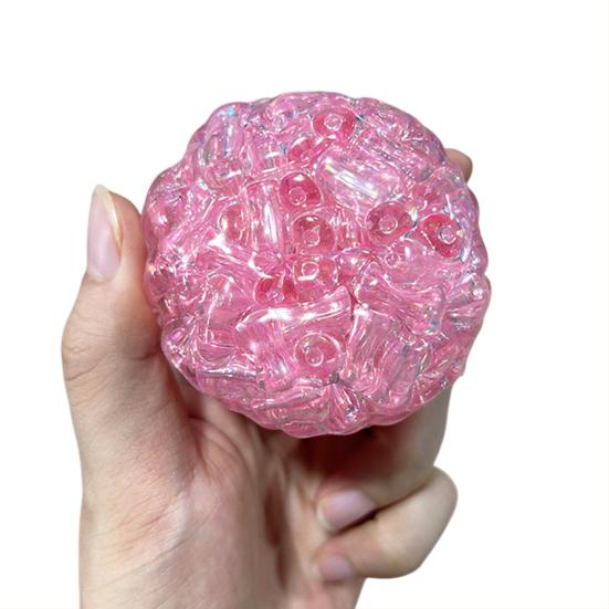 Knasende Stressball Angst Stresslindring Perleball Klemleke Bærbar Reise Myk TPR Beroligende Teksturert Ball Sensorisk Fidget-leke