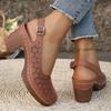 Plus Size Women Chunky High Heel Sandals