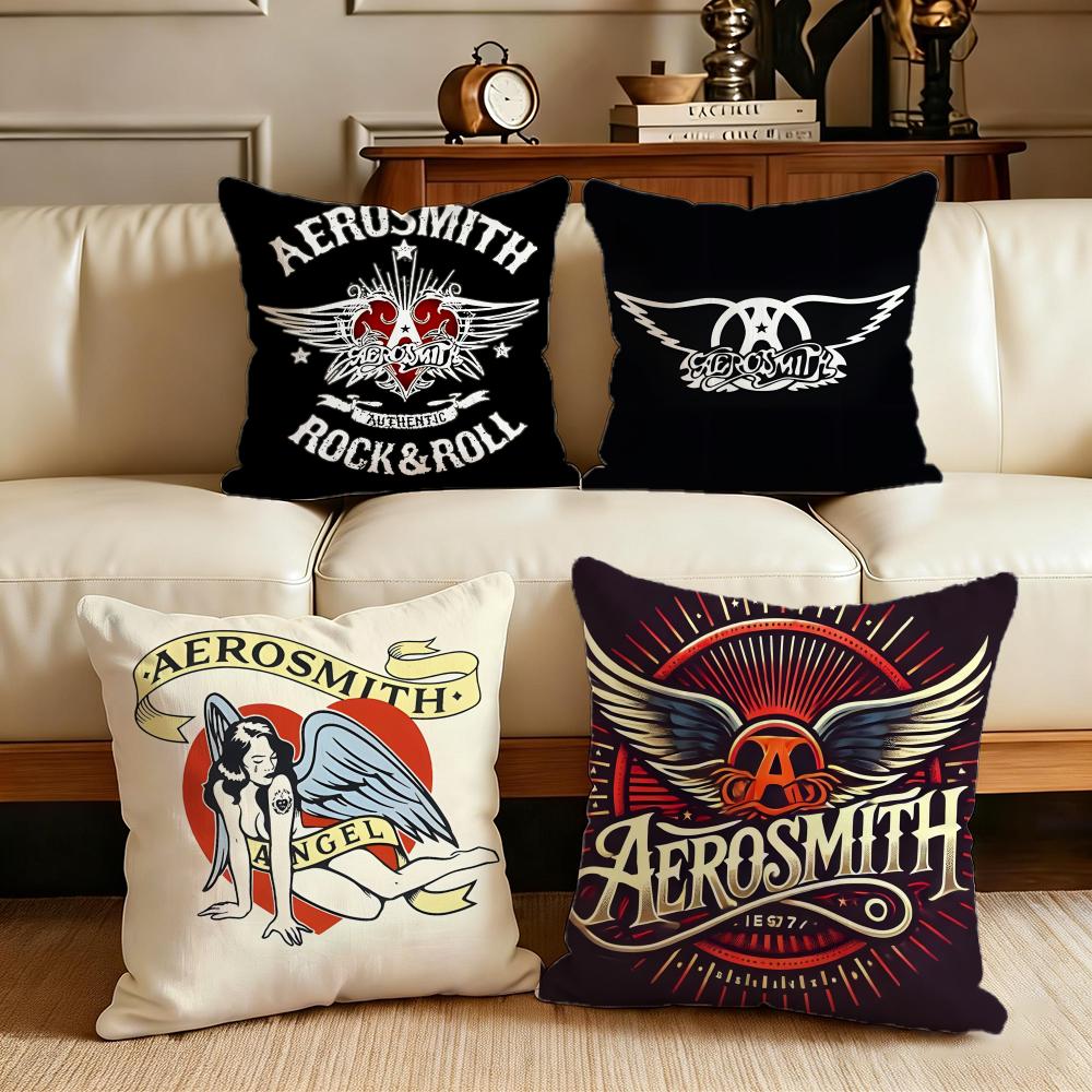 Band A-Aerosmith Cushion Cover Cushion Cover Set 4Pcs 50X50 45X45 40X40 Pillowcase Decorative Sofa Home Decor