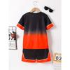 Summer 2025 New children's Set, 23 printed gradient casual sportswear, polyester fiber comfortable, soft, breathable, lightweigh
