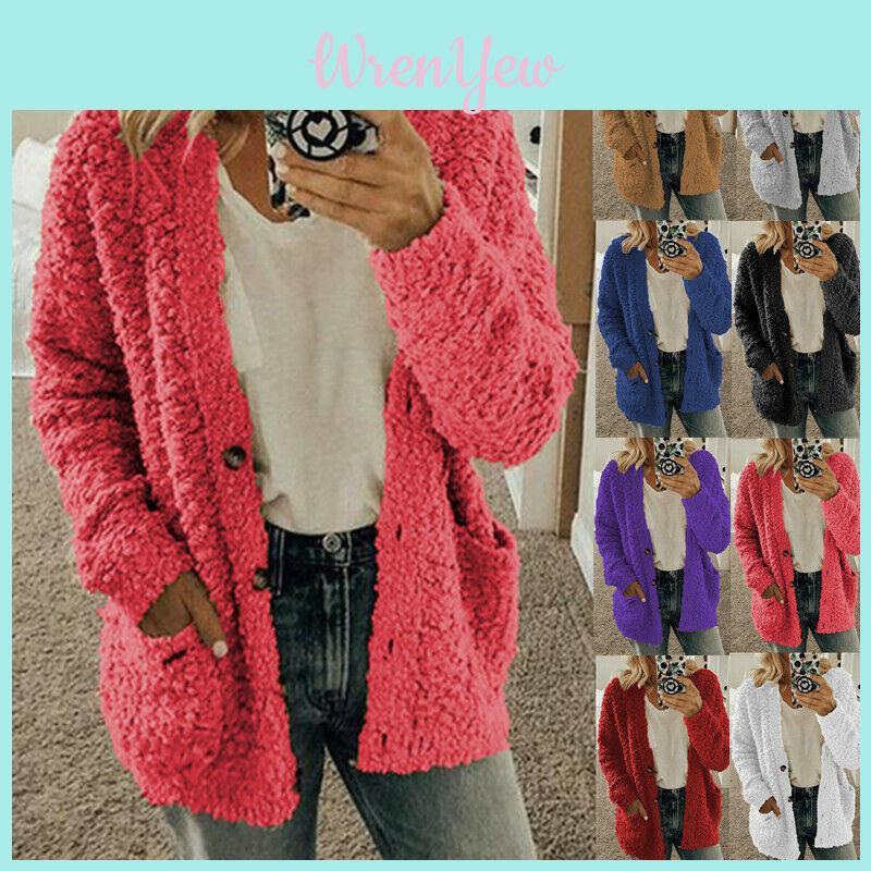 Cozy Plus Size Women Bear Coat Fleece Jacket Perfect For Chilly Autumn Days