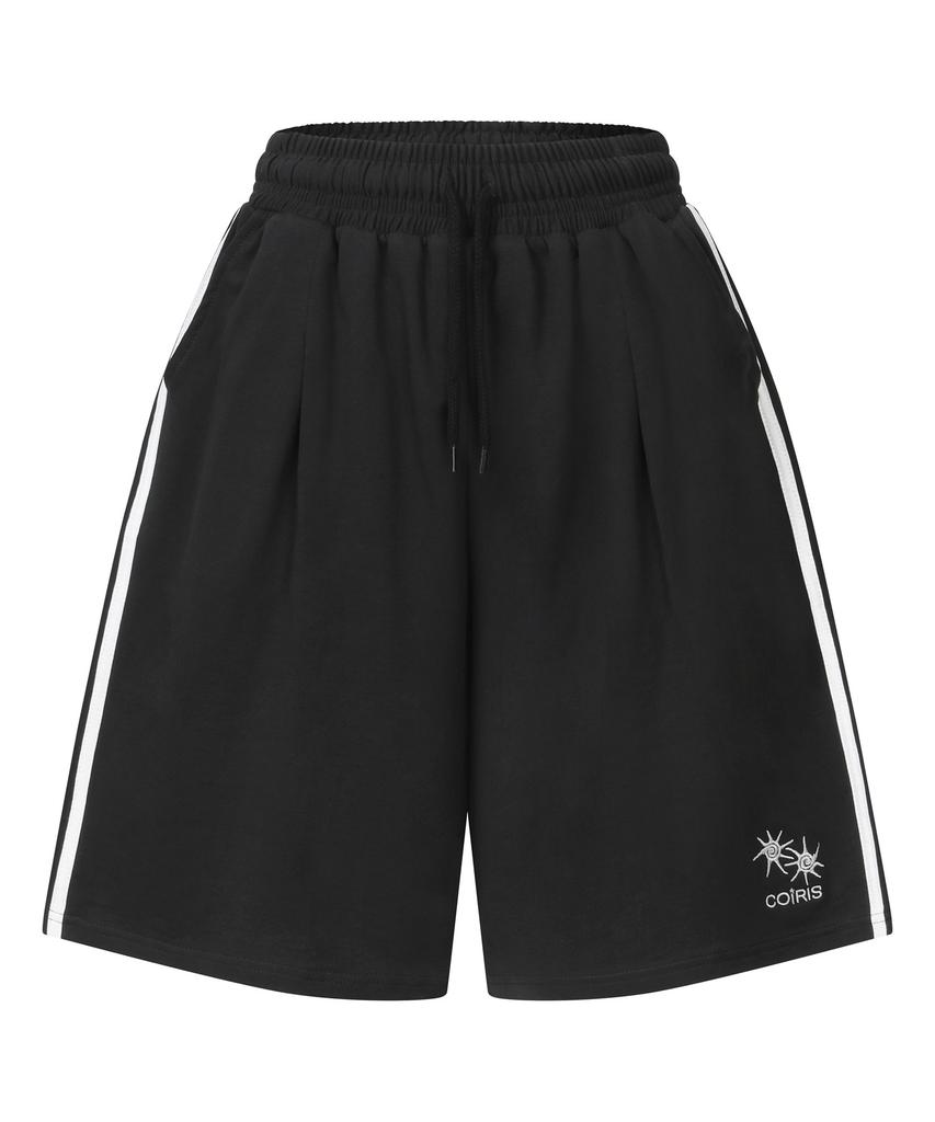 Koiliseu Ebro Side Track Line Sweat Half Pants (2 Colors)