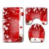Christmas Shower Curtain Floor Mat Combination Four-Piece Set Bathroom Toilet Carpet Shower Room Mat Foot Mat