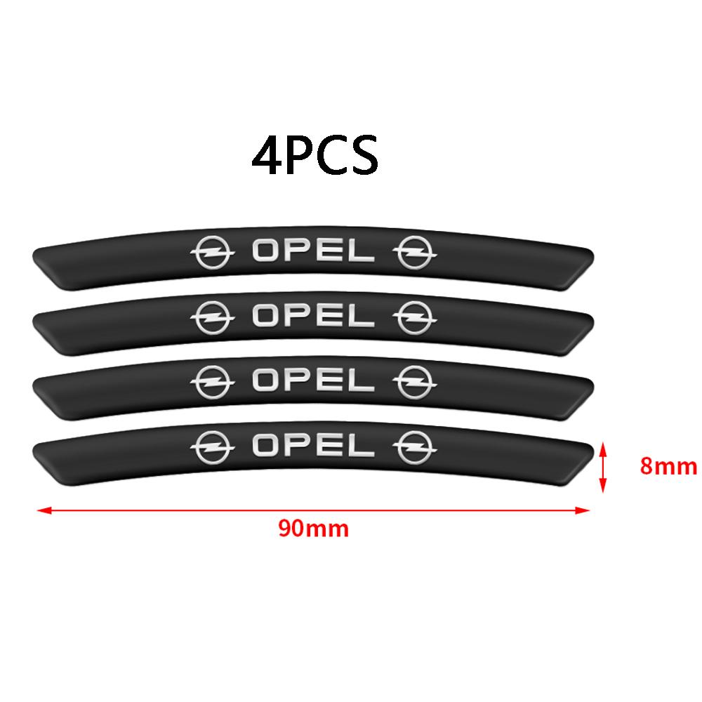 

4pcs Aluminum Car Badges Wheels Rims Sticker Auto Accessories For OPEL Corsa Astra OPC Zafira Mokka Antara Ampera Insignia Adam