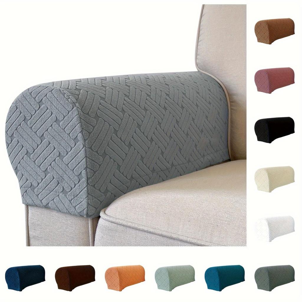 2 pièces/ensemble Housses d'accoudoirs extensibles Housses d'accoudoirs en spandex Pour chaises Canapé Fauteuil Housse pour canapé inclinable