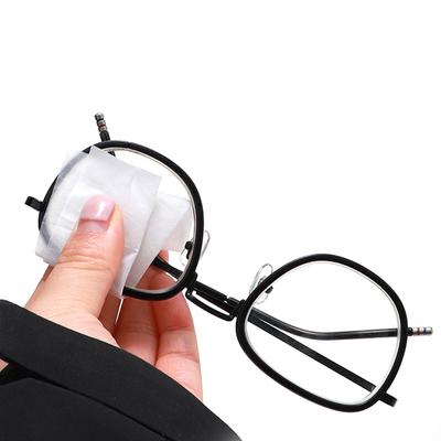50/100 Unidades Limpador de Óculos Lenço Umedecido Anti Embaçante Removedor de Pó Nebulização Limpeza Lentes