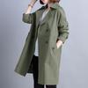 Women's Mid-Length Trench Coat, Korean Style 2026: Spring/Autumn Loose, Slimming, British Hepburn-Inspired Casual Fashion Trend