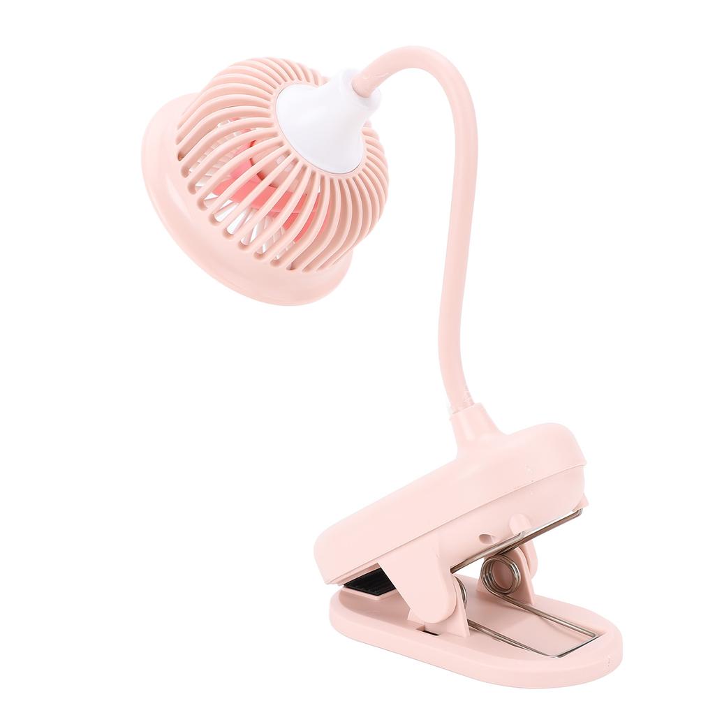 Pinker kleiner Clip-Ventilator Stilvoll und einfach USB-wiederaufladbarer Miniatur-Tischventilator für Zuhause