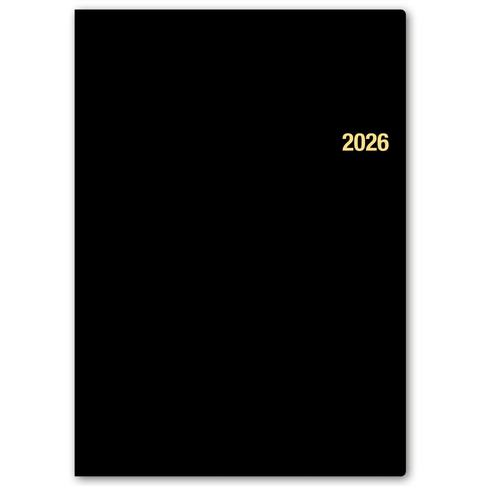 NOLTY 2026 B5 Weekly Monthly 6126 December Planner, Block, Black, (Starts 2025)