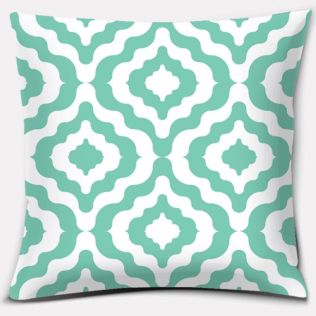 Blue and Green Fresh Decoration Series Pillow Gift Home Office Decoration Pillow Bedroom Sofa Car Cushion Cover